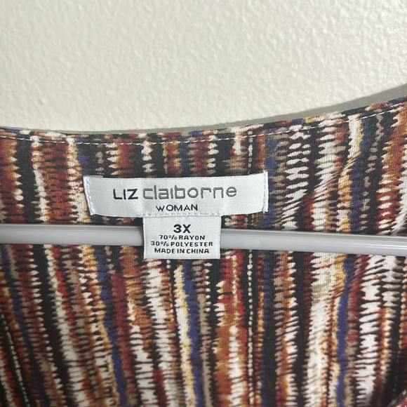 Liz Claiborne Brown Tan Cap Sleeve Blouse - Picture 2 of 5